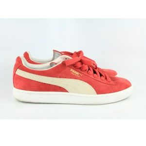 PUMA CLASSIC SUEDE RED-WHITE 8.5 (USED)